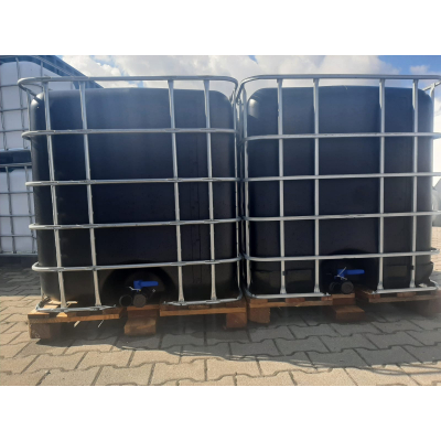 Paletopojemnik 1000l Kontener IBC/drewno/czarny